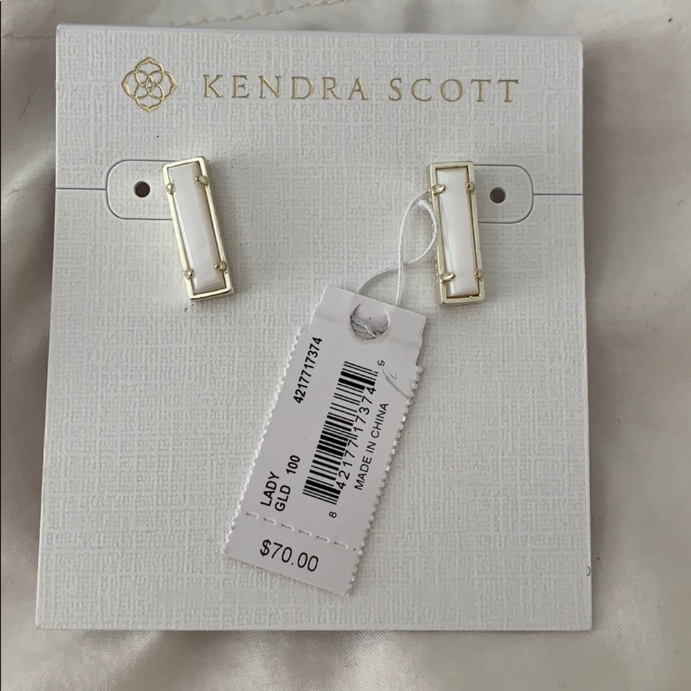White Kendra Scott Studs NEW with tags